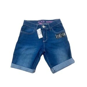 The Children's Place Girls SKIMMER Super Stretch Bermuda Shorts Blue Denim